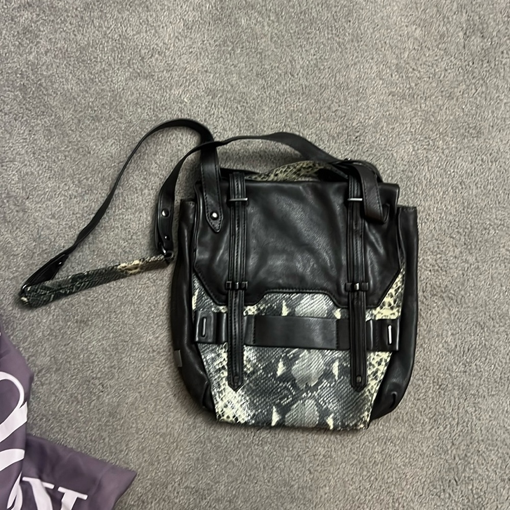 Grey and snake skin print Kooba Crossbody